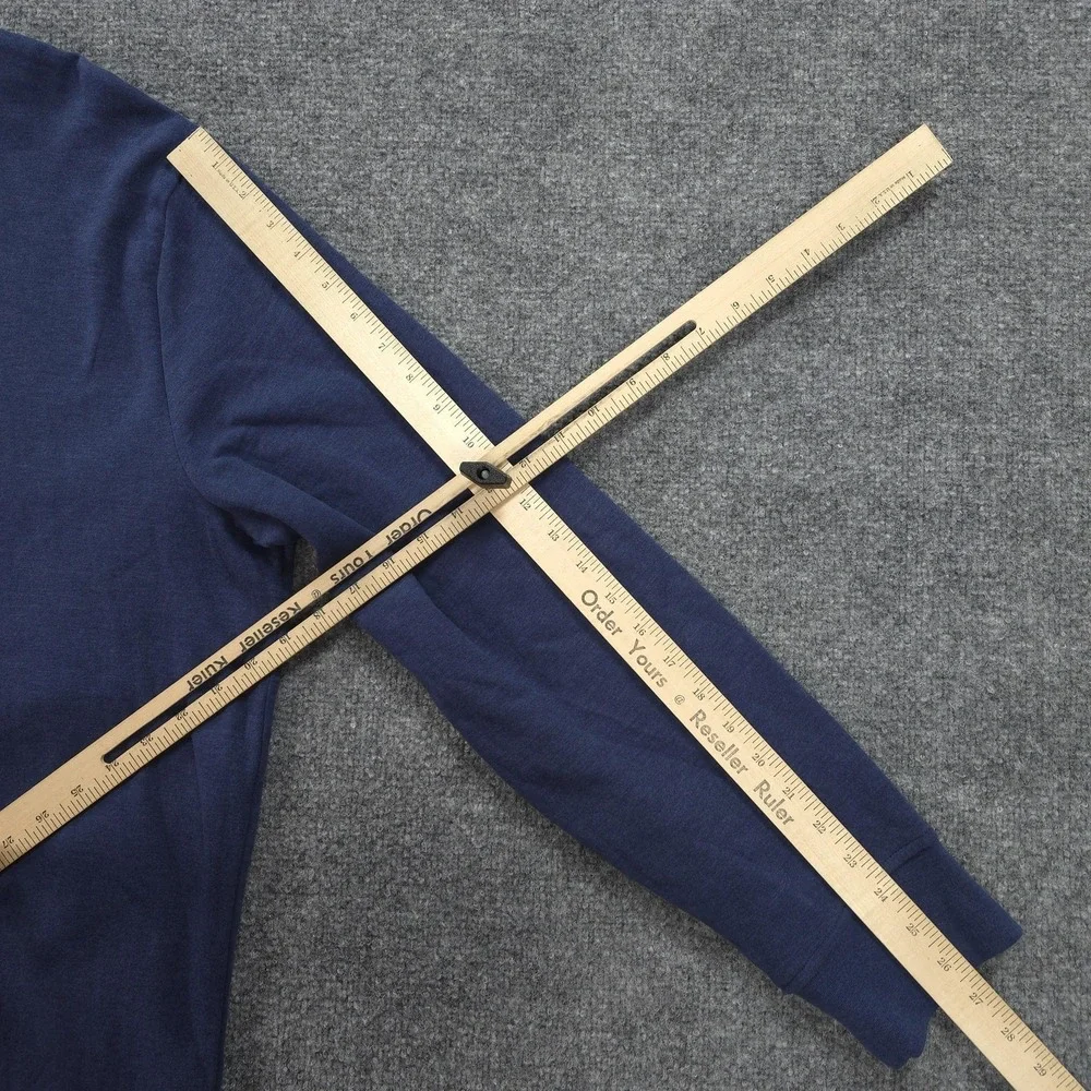Polo Ralph Lauren Sweatshirt Mens XL Blue Full Zip Mock Neck‎ Pony Logo Viscose